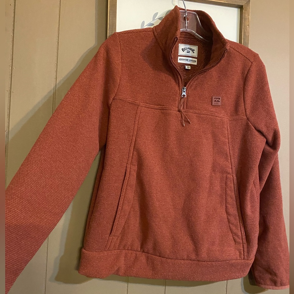 Billabong Rust Quarter-Zip Pullover